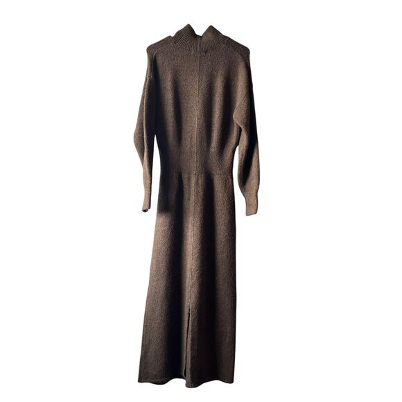 SENSE OF PLACE by URBAN RESEARCH Sweater Maxi Dress Brown Free Size Wool Alpaca - Picture 1 of 14